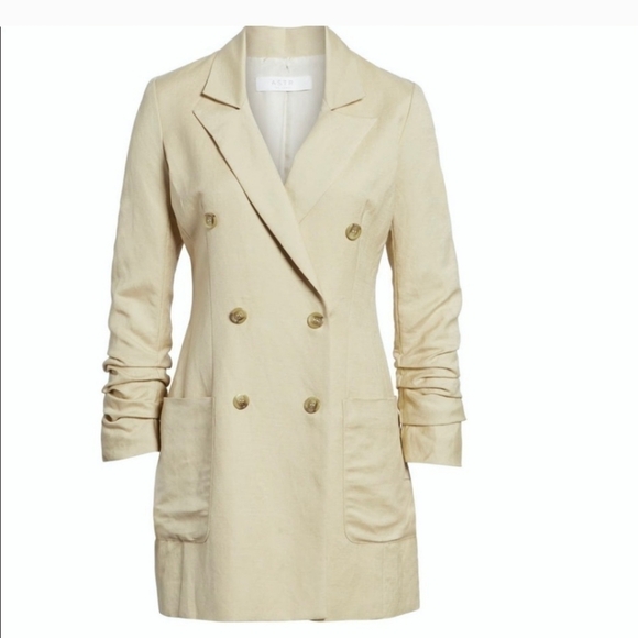 A s t r the label tan double breasted dress - Picture 1 of 6